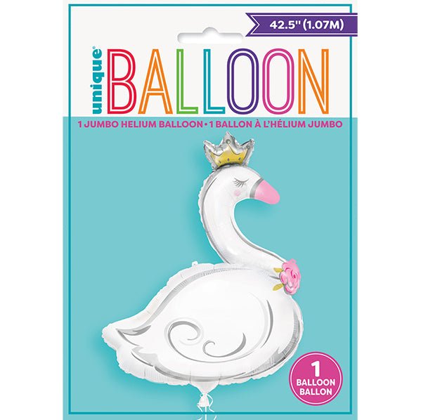 Swan Shape Foil Balloon 1.07m - The Party Marketplace