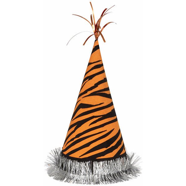 Tiger Felt Giant Party Hat 32.5cm - The Party Marketplace