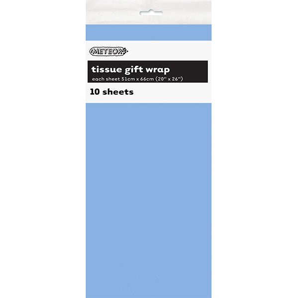 Tissue Paper - Baby Blue (10 Sheets) - The Party Marketplace