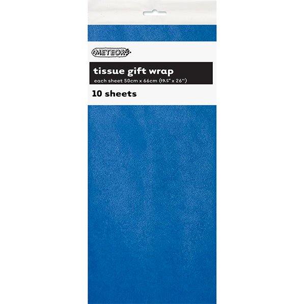 Tissue Paper - Electric Blue (10 Sheets) - The Party Marketplace