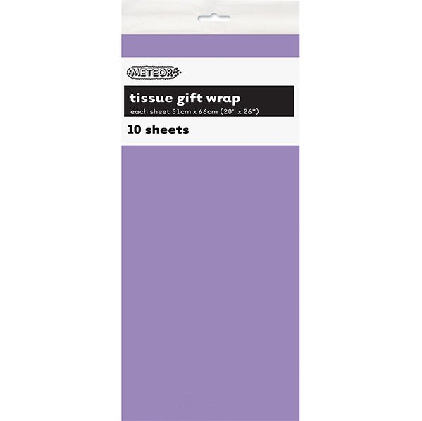 Tissue Paper - Lavender (10 Sheets) - The Party Marketplace