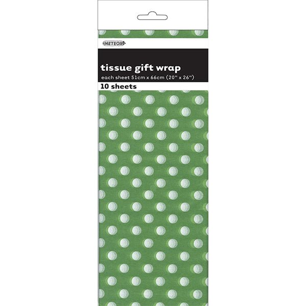 Tissue Paper - Lime Green Dots (10 Sheets) - The Party Marketplace