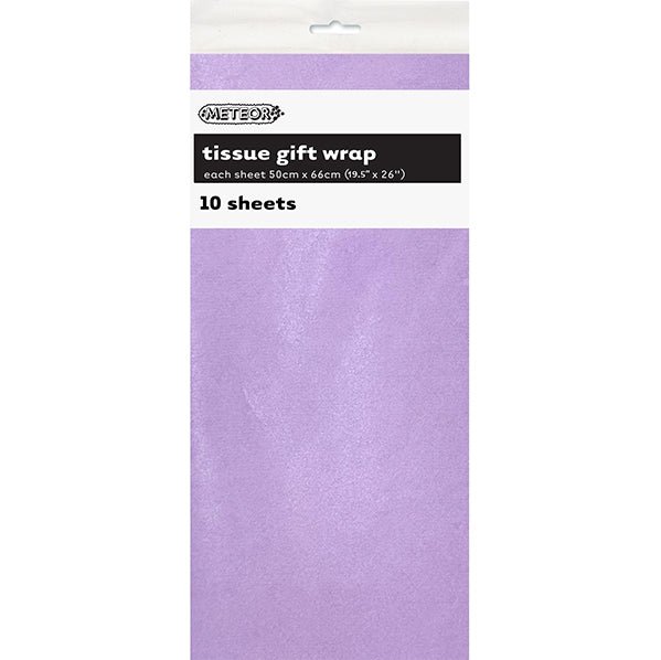 Tissue Paper - Pastel Lavender (10 Sheets) - The Party Marketplace