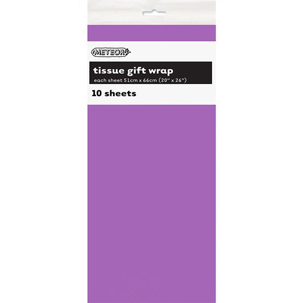 Tissue Paper - Pretty Purple (10 Sheets) - The Party Marketplace