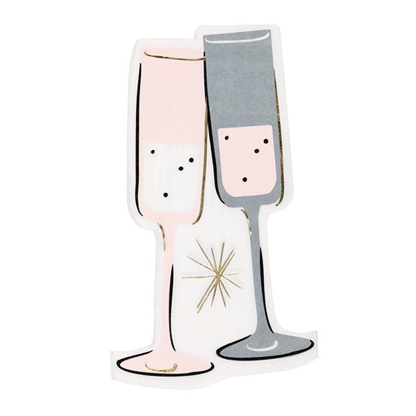 Toast To New Years Foil Stamped Guest Napkins (Pack of 16) - The Party Marketplace