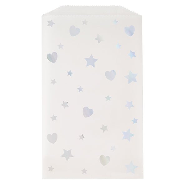 Treat Bags - Iridescent Heart & Star Glassine (Pack of 8) - The Party Marketplace