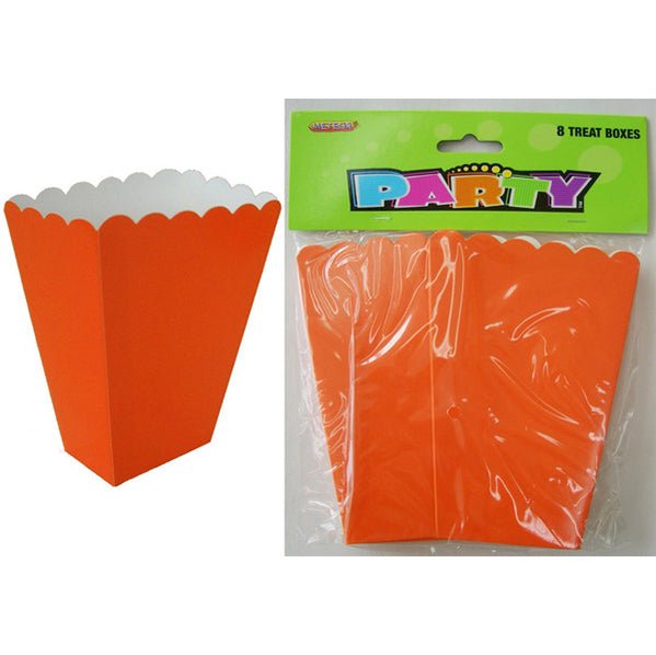 Treat Boxes - Orange (Pack of 8) - The Party Marketplace