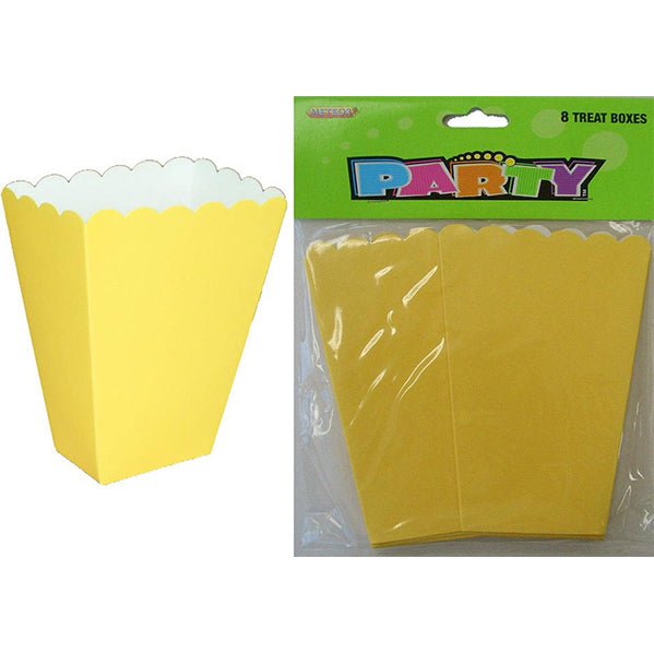 Treat Boxes - Sunflower Yellow (Pack of 8) - The Party Marketplace