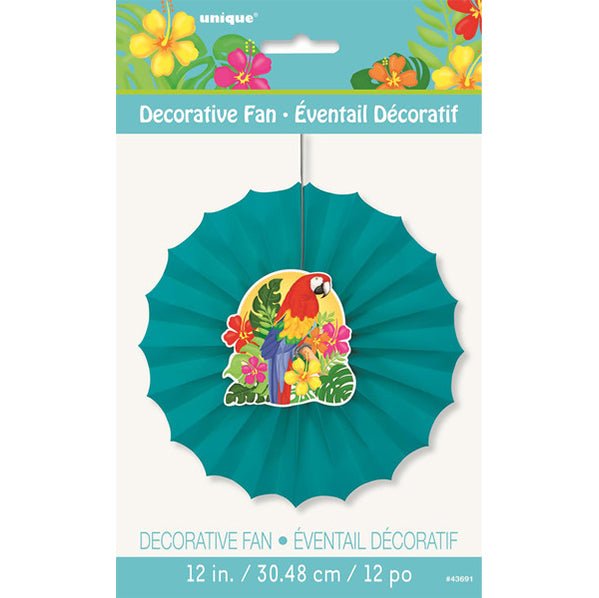 Tropical Island Luau Decorative Fan - The Party Marketplace
