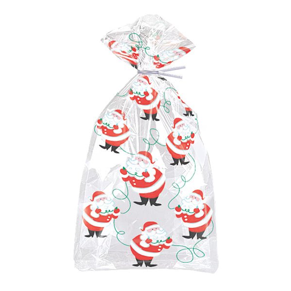 Twinkle Star Santa Cello Bags (Pack of 20) - The Party Marketplace