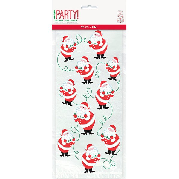 Twinkle Star Santa Cello Bags (Pack of 20) - The Party Marketplace