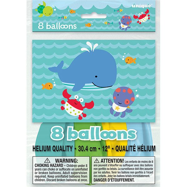 Under The Sea Balloons 30cm (Pack of 8) - The Party Marketplace