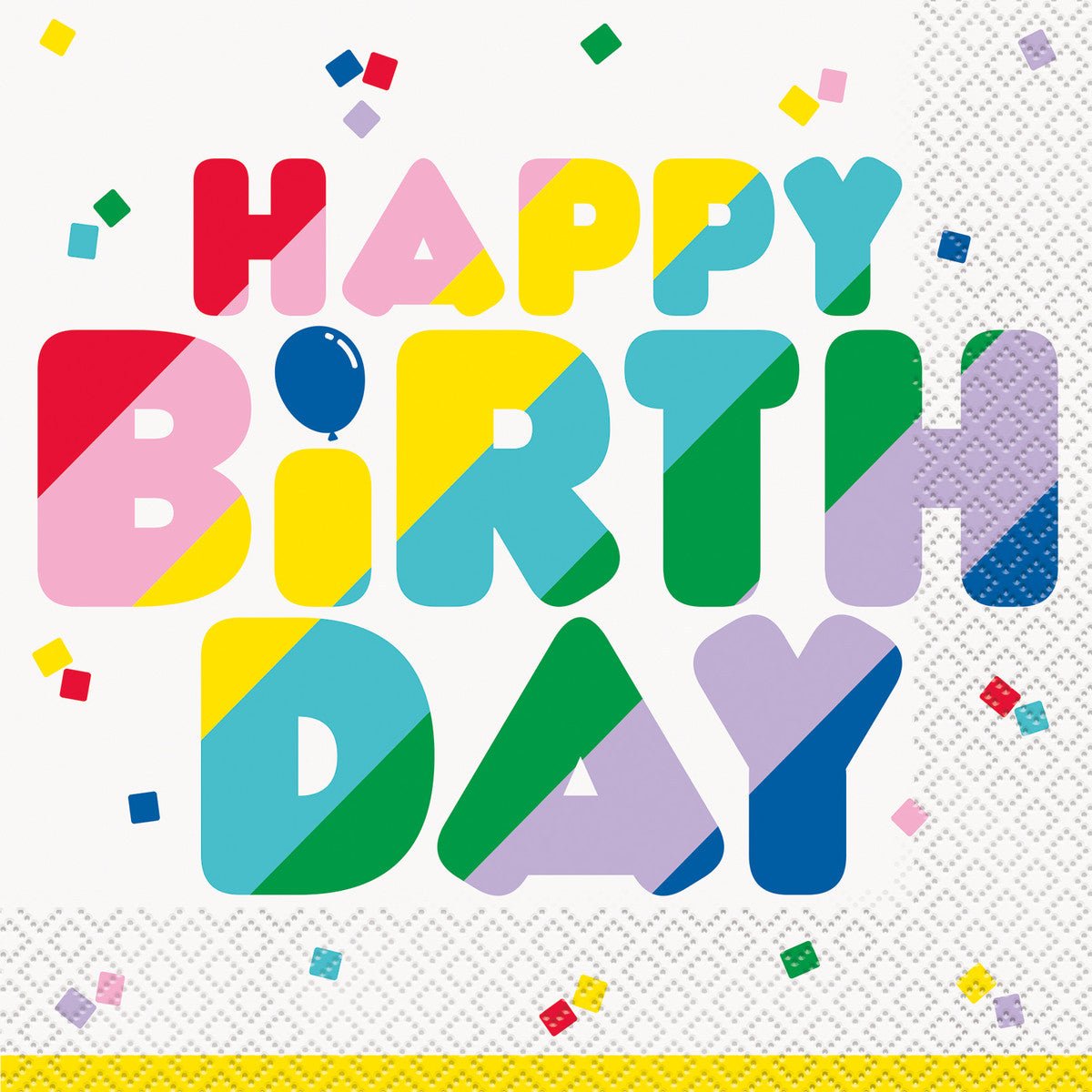 Vibrant Birthday Luncheon Napkins (Pack of 16) - The Party Marketplace