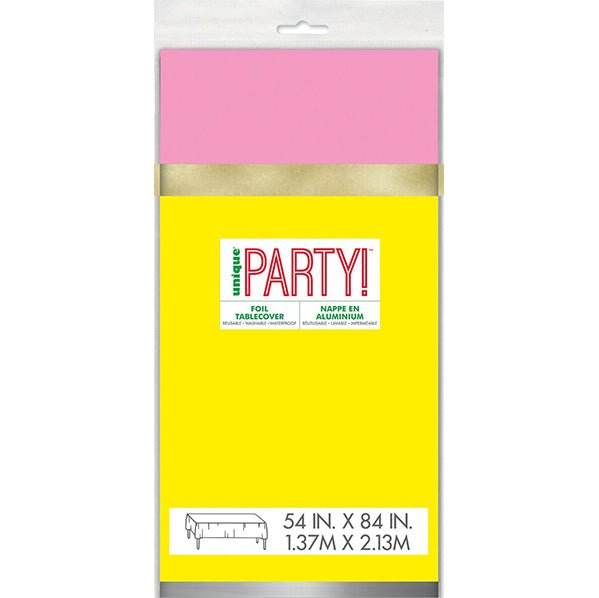 Vibrant Christmas Printed Foil Tablecover 137cm x 213cm - The Party Marketplace