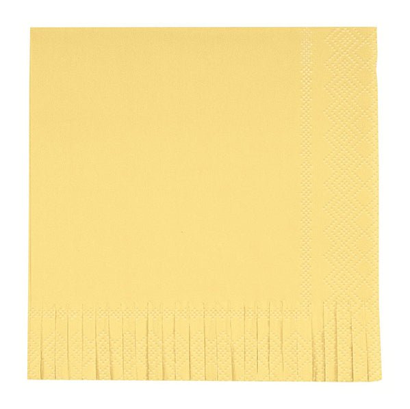 Warm Yellow Fringe Luncheon Napkins (Pack of 16) - The Party Marketplace