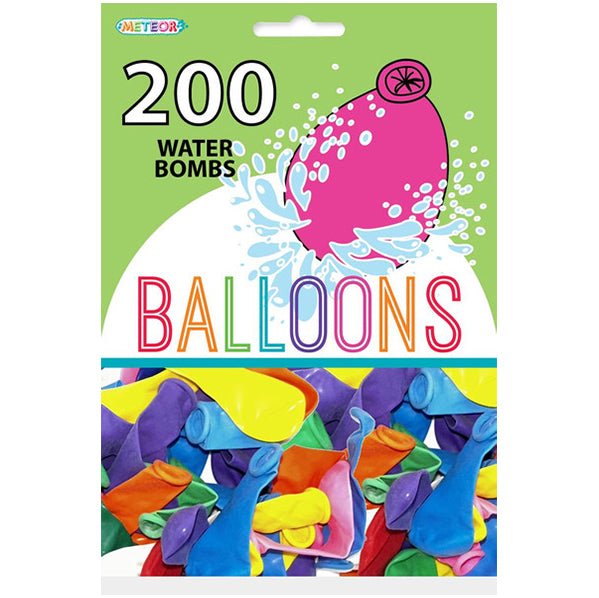 Waterbomb Balloons - Assorted Colours (Pack of 200) - The Party Marketplace