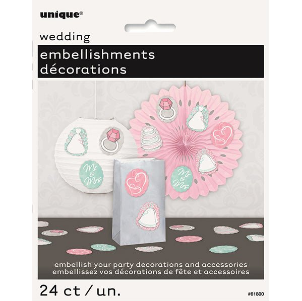 Wedding Embellishments (Pack of 24) - The Party Marketplace