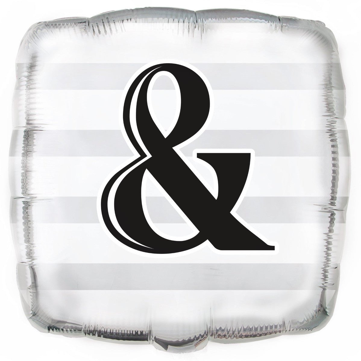 Wedding "&" Square Foil Balloon 45cm - The Party Marketplace