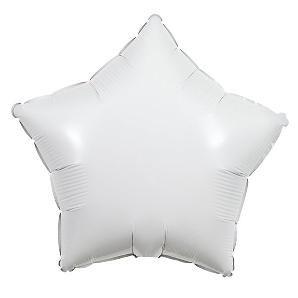 White Star Foil Balloon 45cm - The Party Marketplace