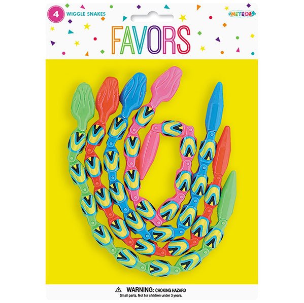 Wiggle Snakes (Pack of 4) - The Party Marketplace