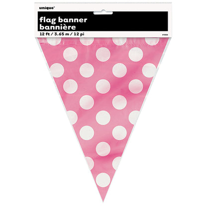 Dots Flag Banner - Hot Pink