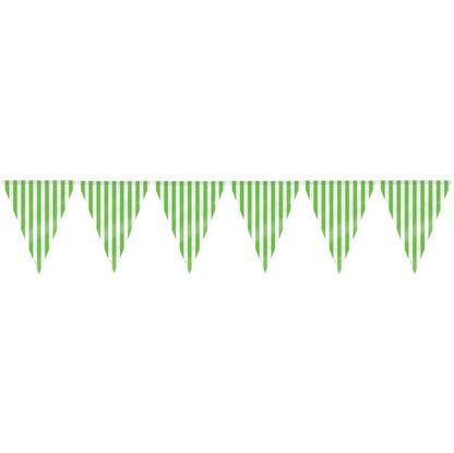 Striped Flag Banner - Lime Green