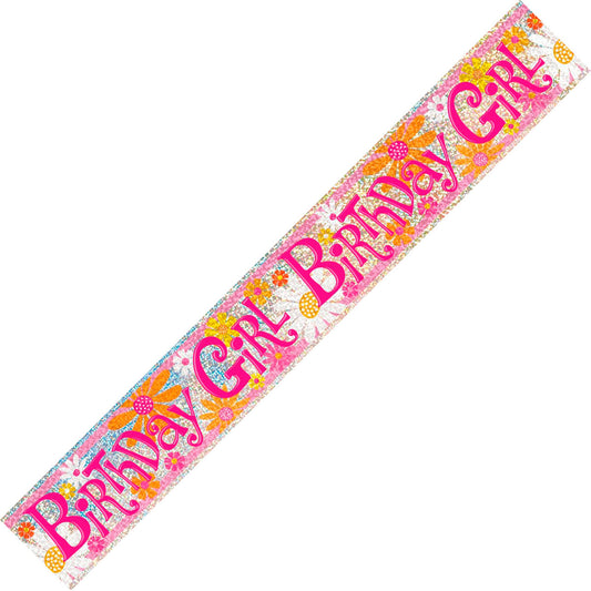 Birthday Girl Prismatic Foil Banner (12ft)