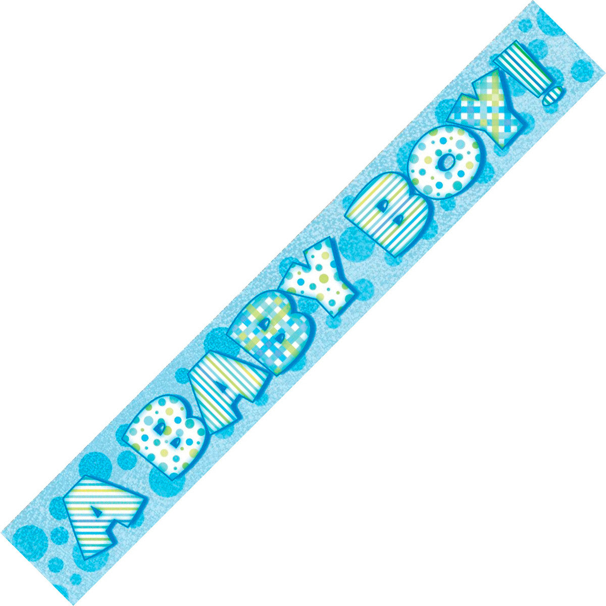 "A Baby Boy" Baby Shower Prismatic Foil Banner (12ft)