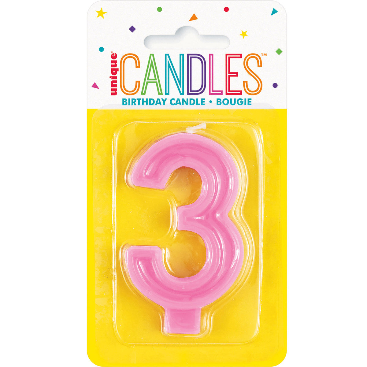 Pastel Pink Numeral Candle - 3