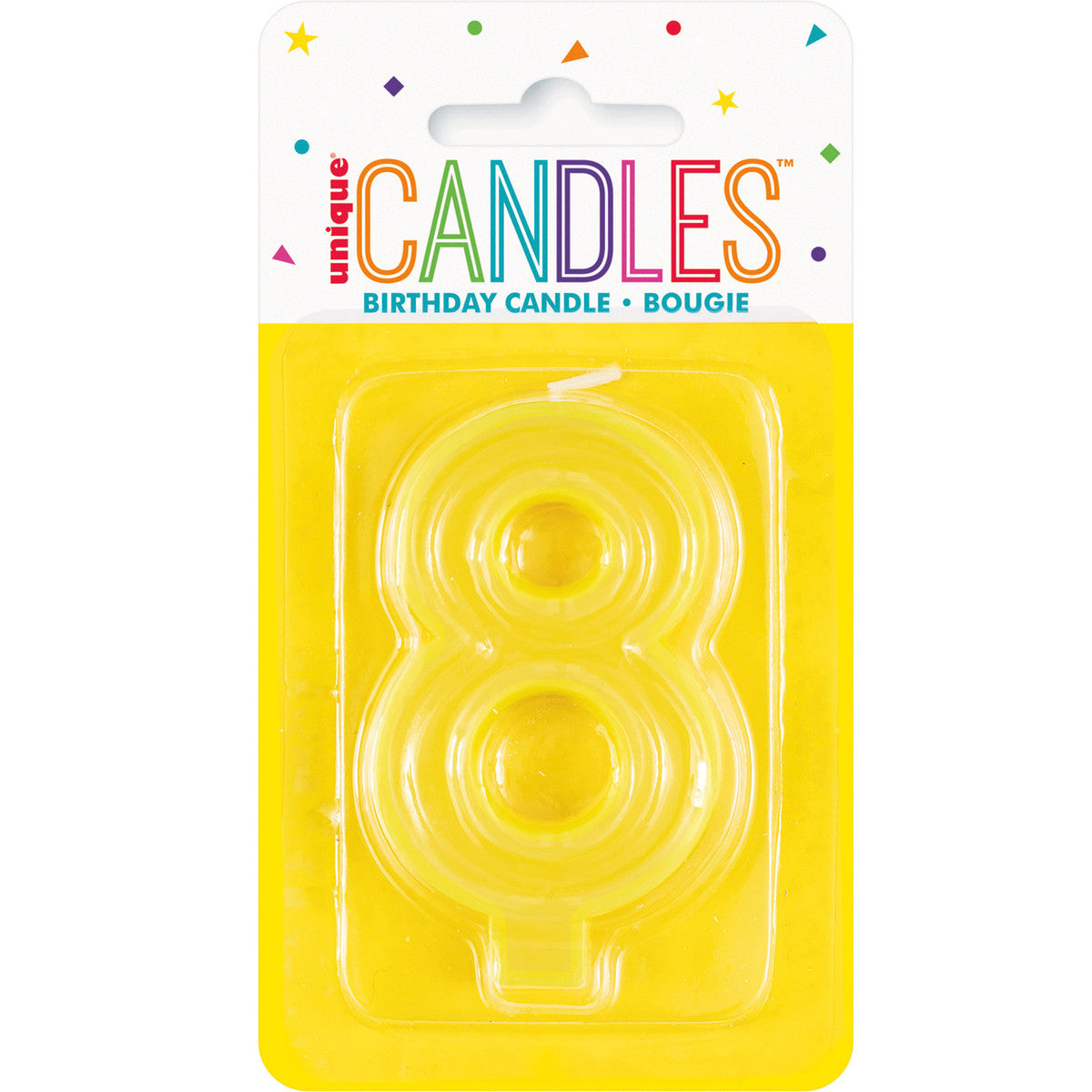 Pastel Yellow Numeral Candle - 8