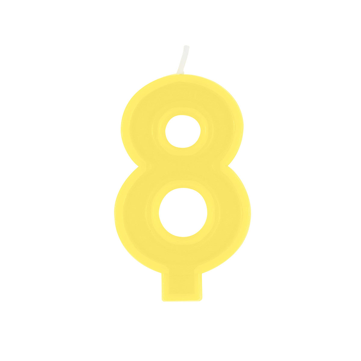 Pastel Yellow Numeral Candle - 8