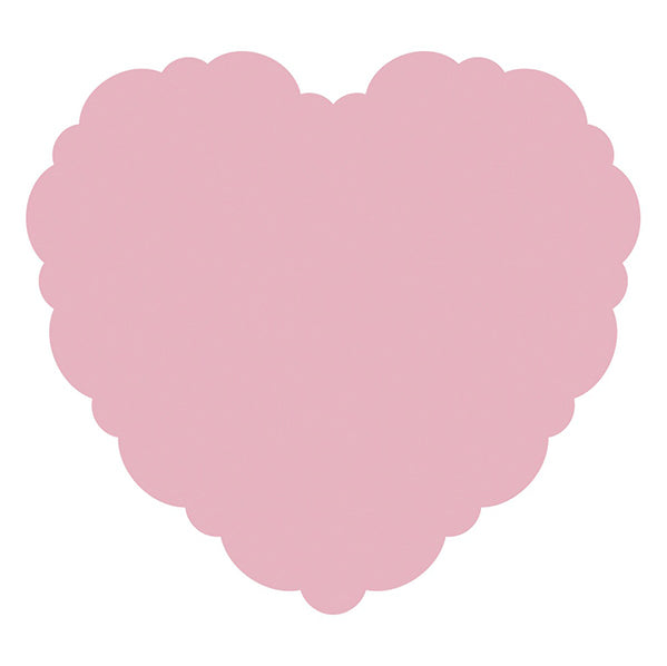 Heart Shaped Scalloped Edge Paper Placemats (Pack of 8)