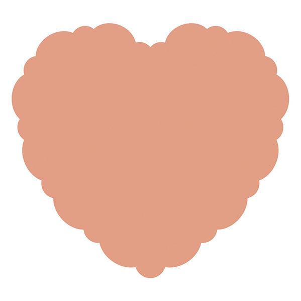 Heart Shaped Scalloped Edge Paper Placemats (Pack of 8)