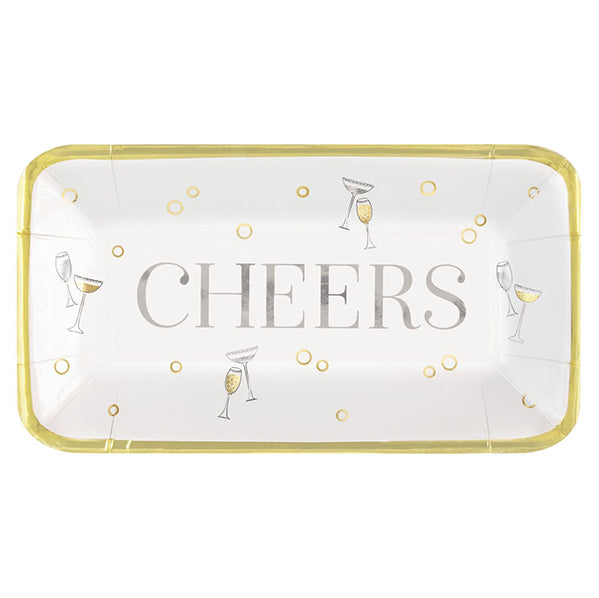 "Cheers" Foil Stamped Appetizer Paper Plates (Pack of 8)