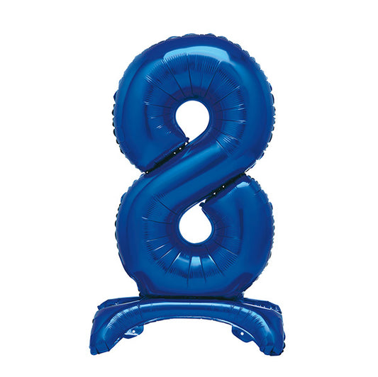 Royal Blue "8" Giant Standing Numeral Foil Balloon (76cm)