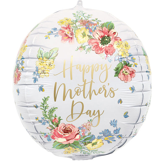 "Happy Mother's Day" Orbz Foil Balloon With Ribbon 38cm