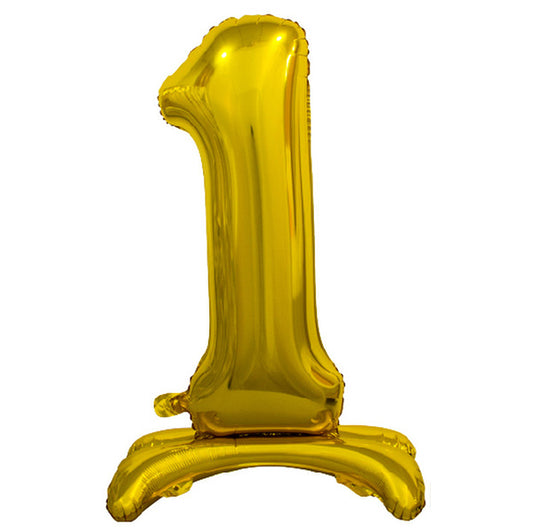 Gold "1" Giant Standing Numeral Foil Balloon (76cm)