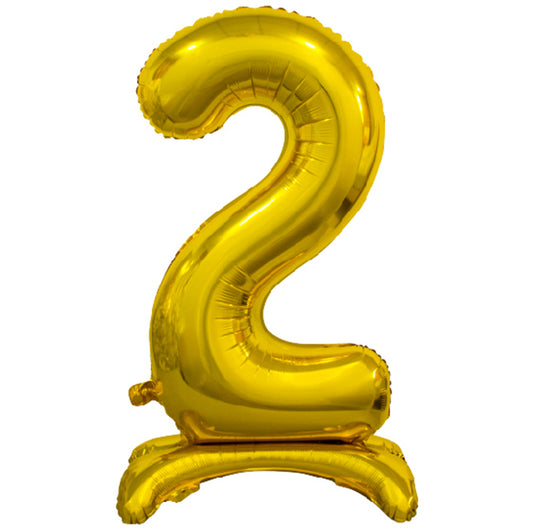 Gold "2" Giant Standing Numeral Foil Balloon (76cm)