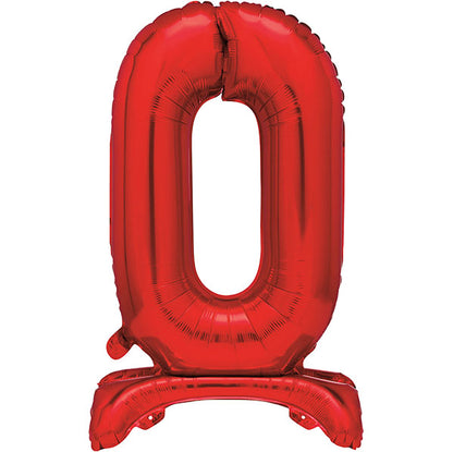 Red "0" Giant Standing Numeral Foil Balloon (76cm)