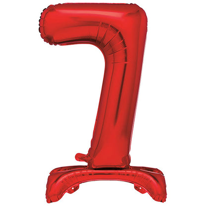 Red "7" Giant Standing Numeral Foil Balloon (76cm)