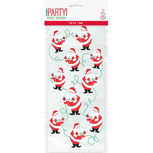 Twinkle Star Santa Cello Bags (Pack of 20)