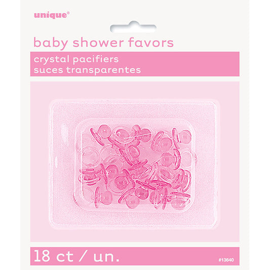 Mini Baby Pacifiers 2.5cm - Pink (Pack of 18)