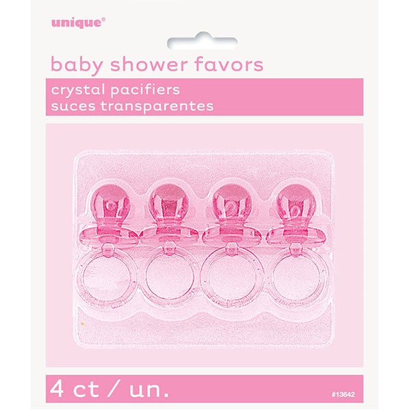 Baby Pacifiers 5cm - Pink (Pack of 4)