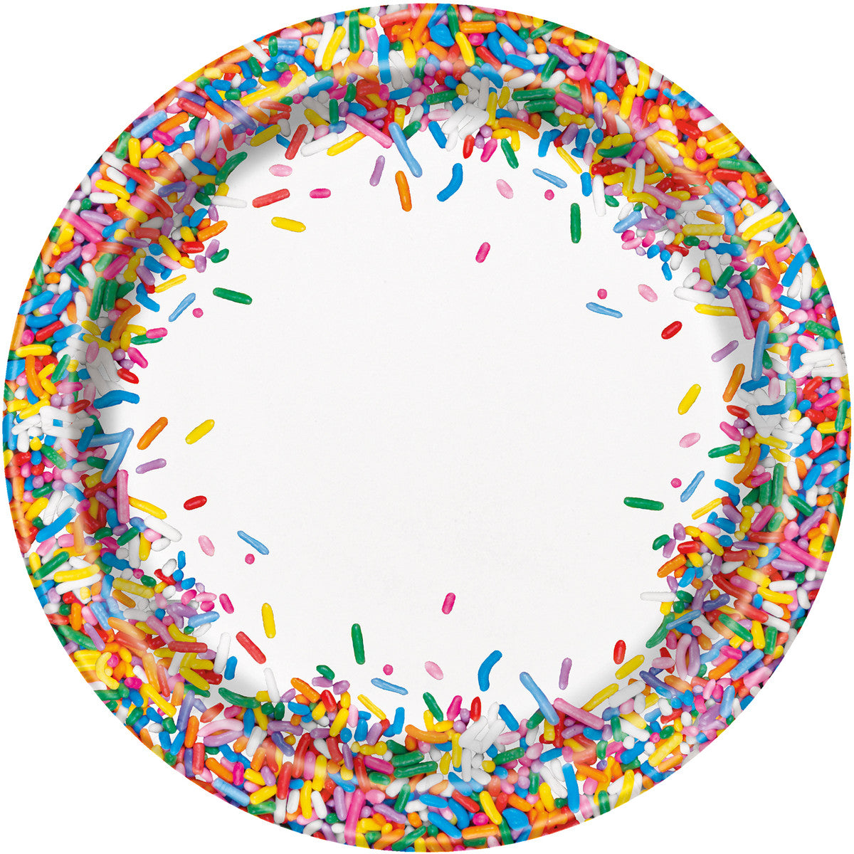 Sweet Sprinkles Paper Plates 23cm (Pack of 8)