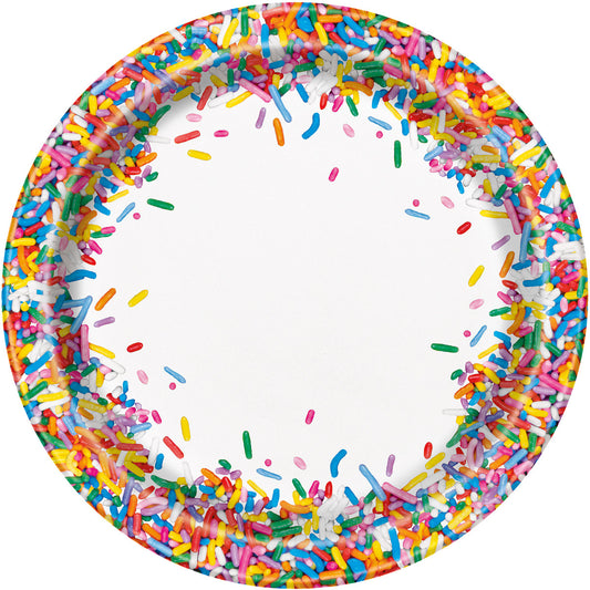 Sweet Sprinkles Paper Plates 23cm (Pack of 8)