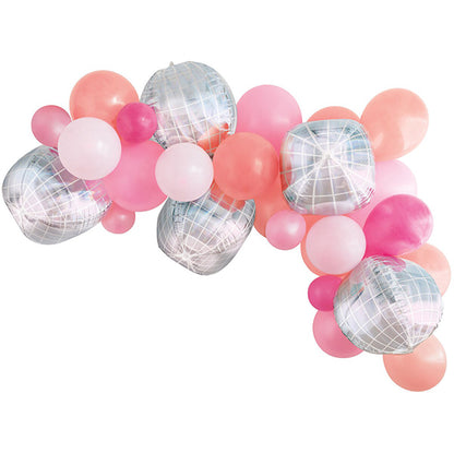 Balloon Arch Kit "Rose Gold & Disco Ball" (25 piece set)