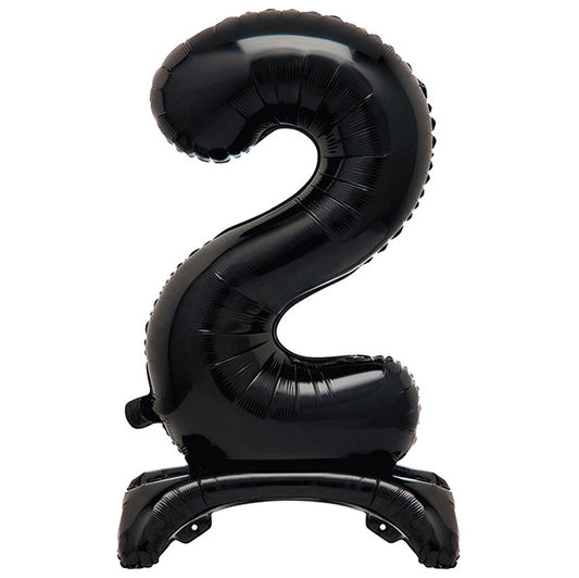 Black "2" Giant Standing Numeral Foil Balloon (76cm)