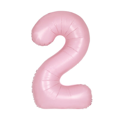 Matte Lovely Pink "2" Numeral Foil Balloon (86cm)