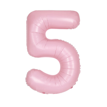 Matte Lovely Pink "5" Numeral Foil Balloon (86cm)