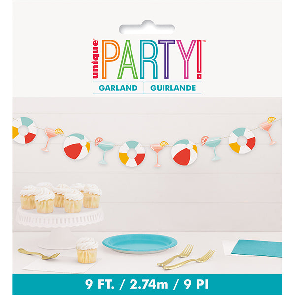 Poolside Summer Cutout Garland (2.74m)